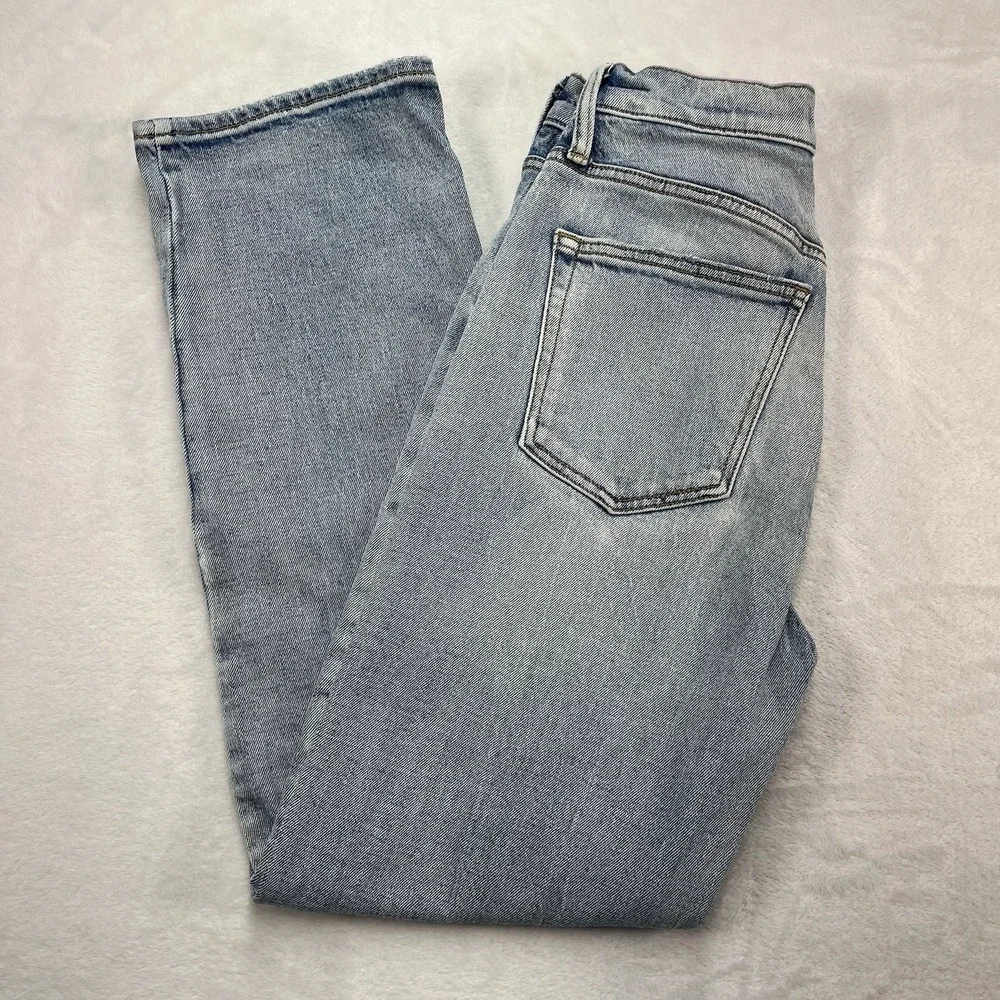 Silver Jeans Highly Desirable Straight Leg Womens 25 Light Wash Exposed Zipper